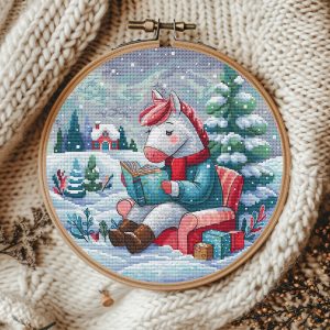 Book Lover. White horse